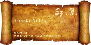 Szonda Nilla névjegykártya